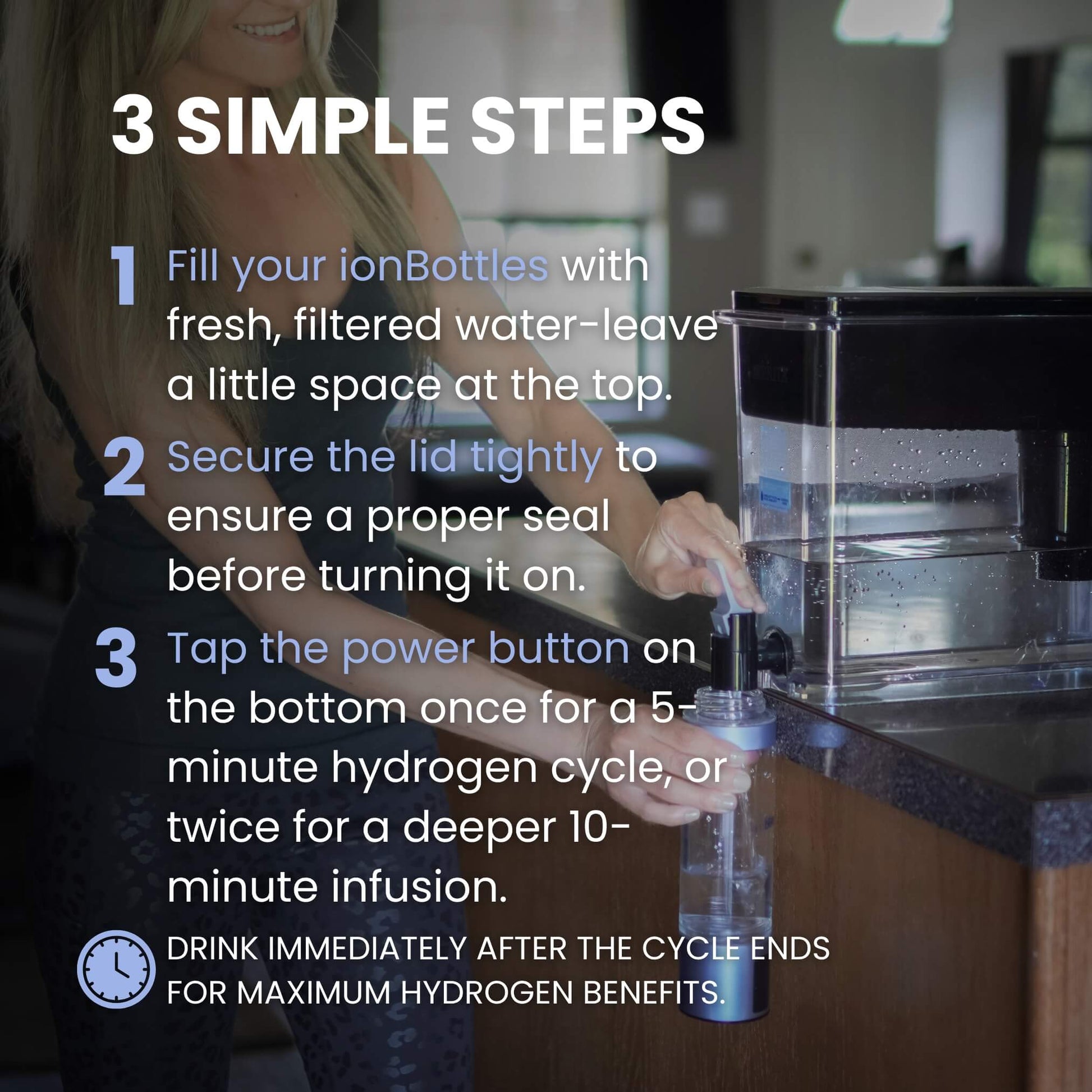 ATOM™ Hydrogen Water Bottle – 5.0 PPM H₂ | IonBottles® Official Store