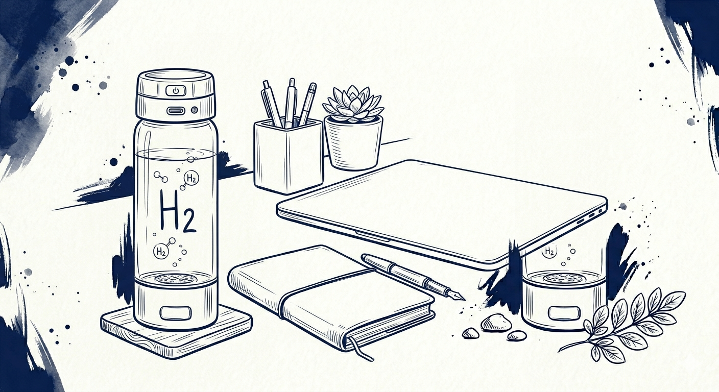 Hydrogen Water for Travel, Gym, and Office Use