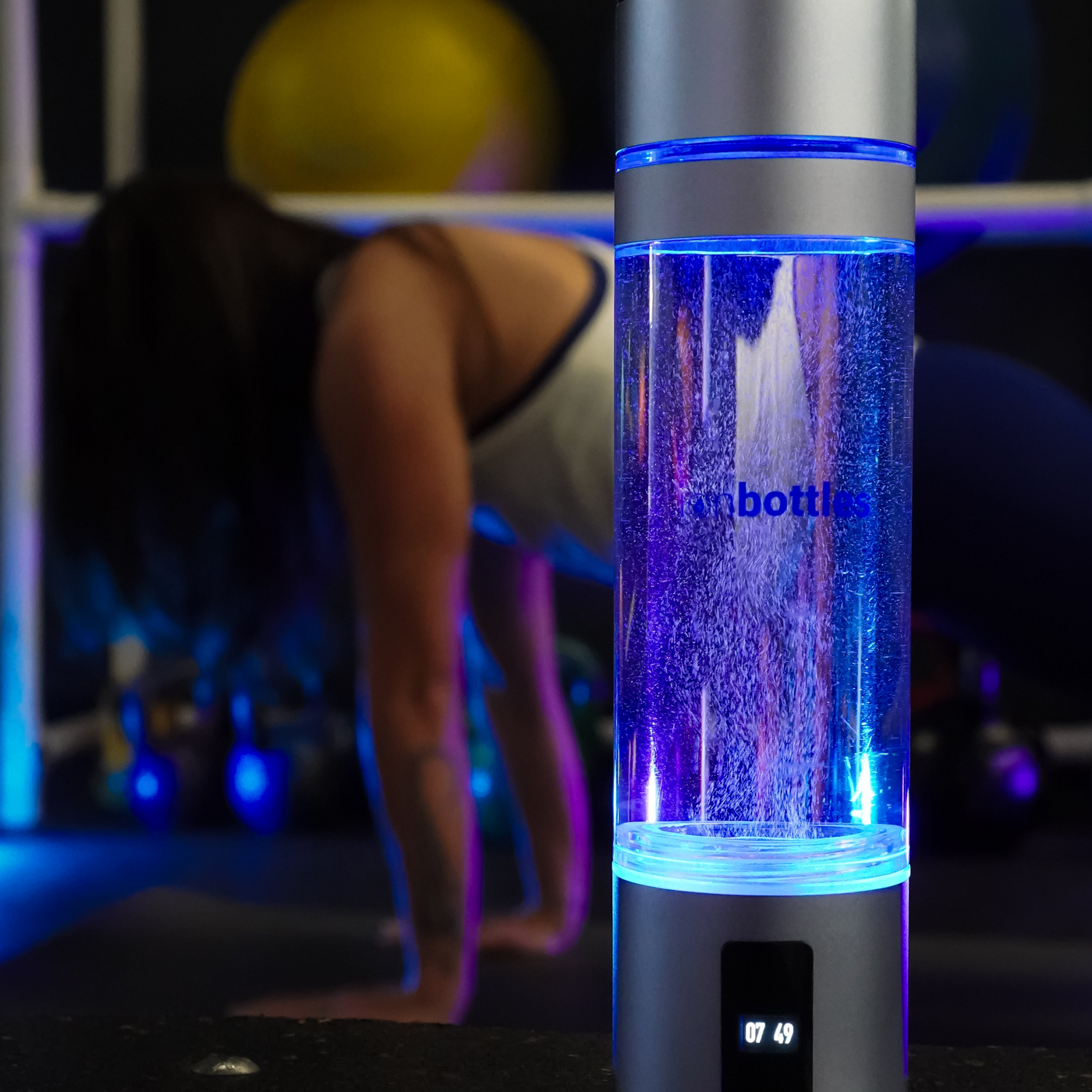 ATOM hydrogen water bottle with digital display