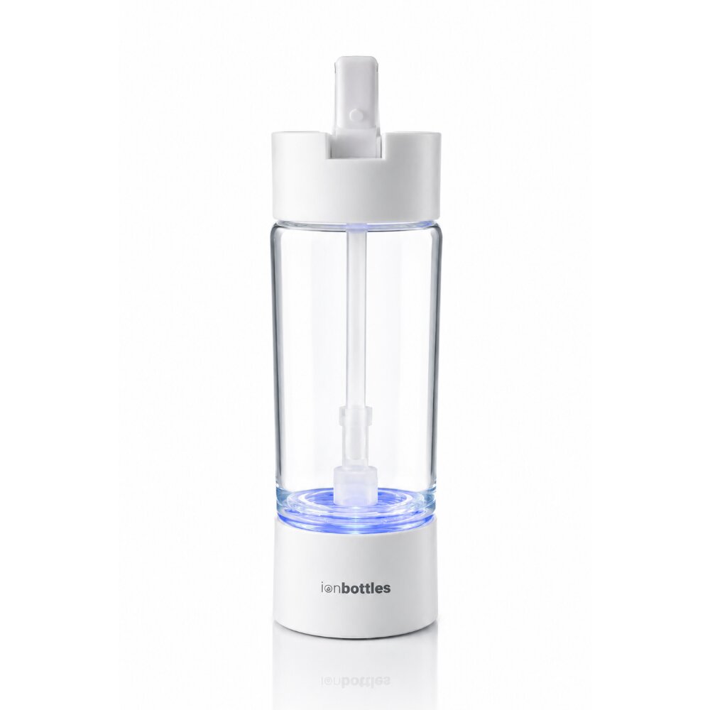 Pro Glass Hydrogen Water Bottle | SPE/PEM Ionizer & Self-Cleaning