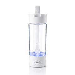 ionBottles Pro Model Hydrogen Water Bottle with drinking straw and glass bottle