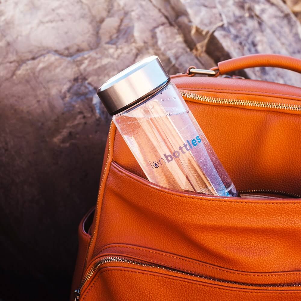 hydrogen water bottle by ionbottles in a bag